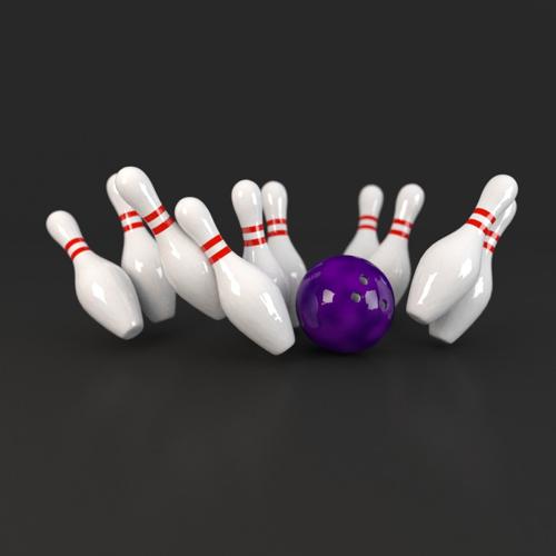 Bowling ball and pins preview image